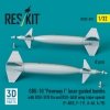 RESKIT RS32-0575 GBU-10 Paveway I laser guided bombs with BSU-37/B fin and BSU-3A/B wing (slow speed) (2 pcs) (3D Printed) 1/32